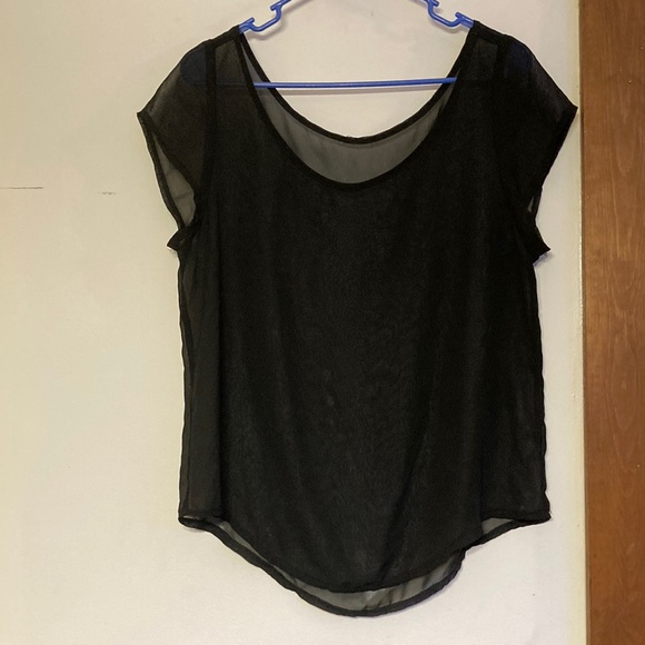 Sheer black shirt -see through design - Picture 1 of 2